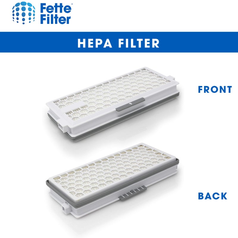 Fette Filter - HEPA Filters Compatible with Miele AirClean SF-HA 50 Filter for Model # S4, S5, S6, S8, S8000, S8999, S6000, S6999, S5000, S5999, S4000, S4999, Complete C2 & C3 (Pack of 4) - Image 3